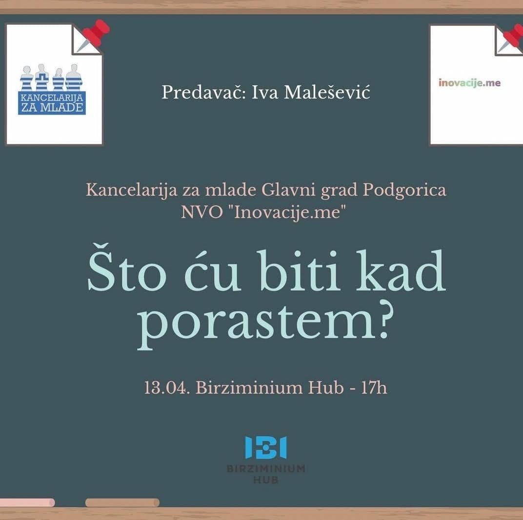 Cover Image for Šta ću biti kad porastem – radionica za mlade